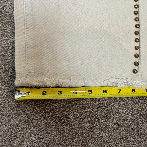 POL NWOT Women's Size Small 27 Loose Fit Oatmilk Cutout Studded Jeans Boho - Picture 6 of 12